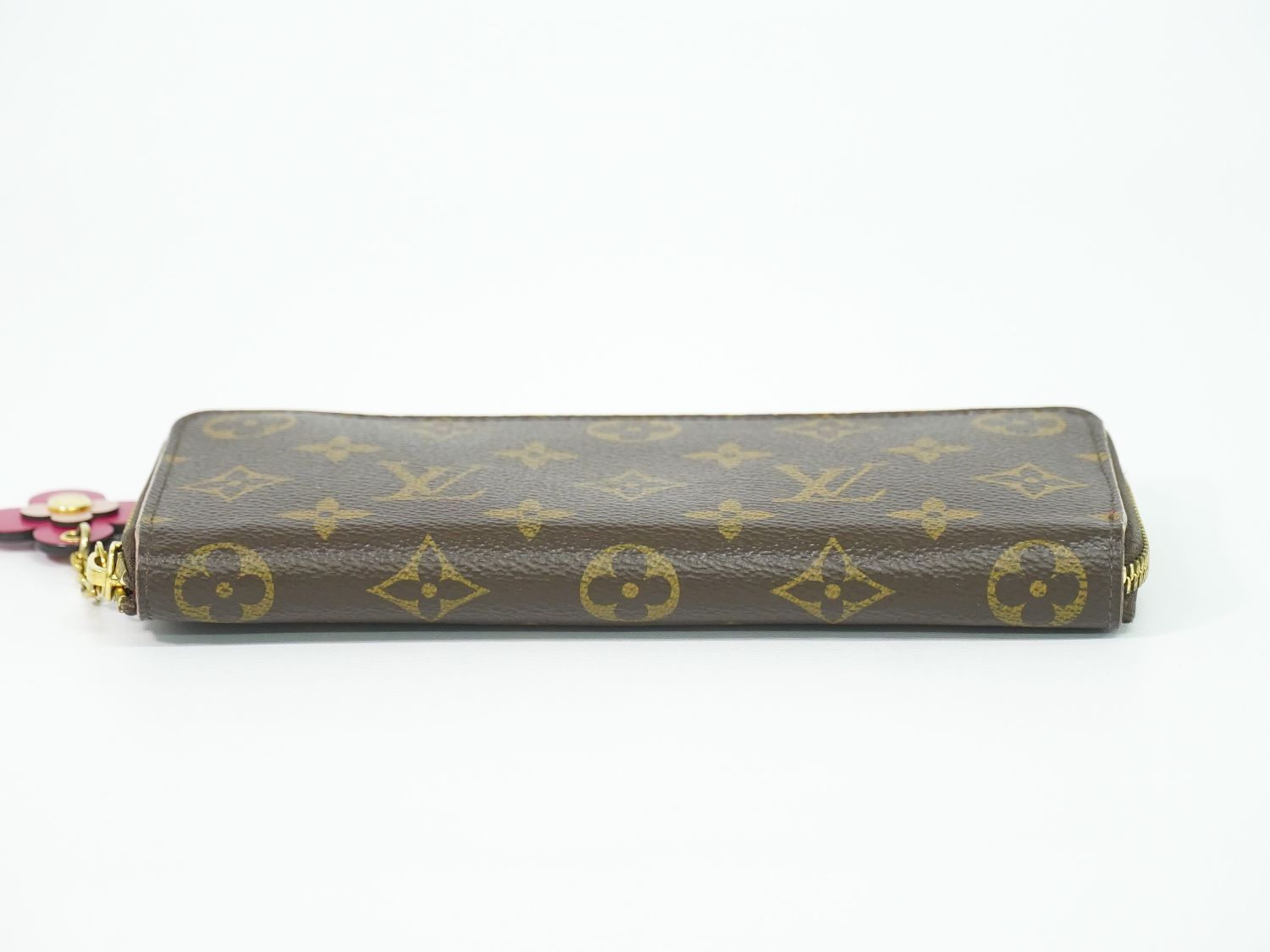 Louis Vuitton LV Portefeuille Clemence Flower Charm Monogram Wallet Brown — view 3