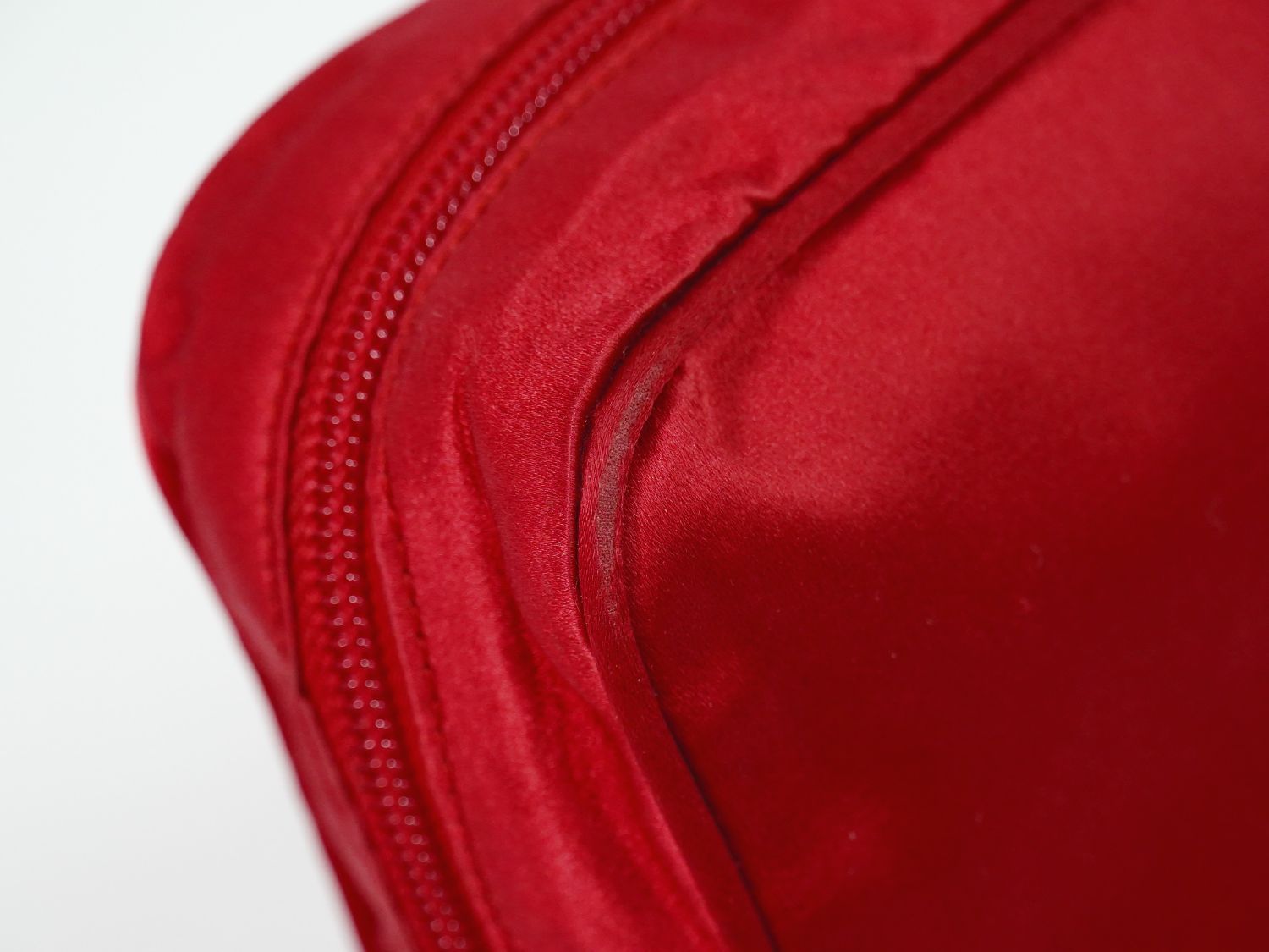 Prada Satin Pouch Case Red — view 6