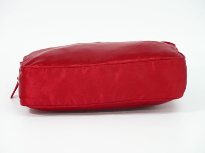 Prada Satin Pouch Case Red — view 3