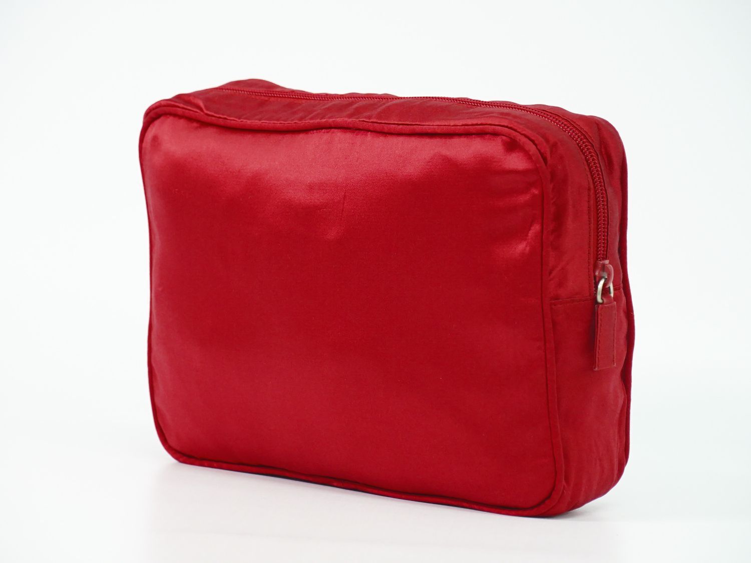 Prada Satin Pouch Case Red — view 2