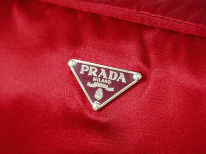 Prada Satin Pouch Case Red — view 7