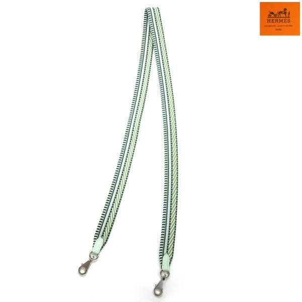 Hermes Bandouliere Sangle Caval 25 mm 105 cm Green Shoulder Strap