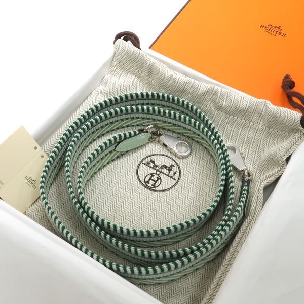 Hermes Bandouliere Sangle Caval 25 mm 105 cm Green Shoulder Strap — view 2