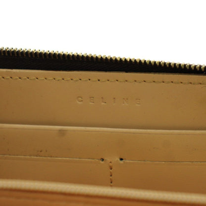 Celine C Macadam Wallet Zip Around Coin Purse Suede Brown — view 3