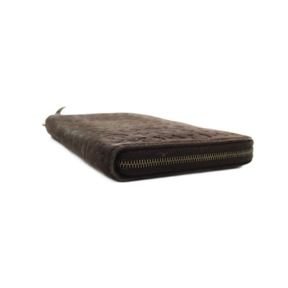Celine C Macadam Wallet Zip Around Coin Purse Suede Brown — view 5
