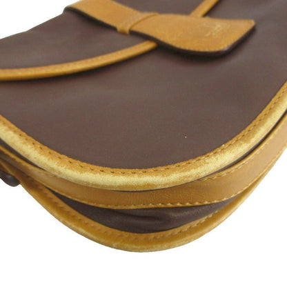 Celine Vintage Shoulder Bag Leather Triomphe Logo — view 7