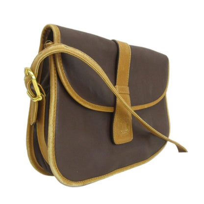 Celine Vintage Shoulder Bag Leather Triomphe Logo — view 5