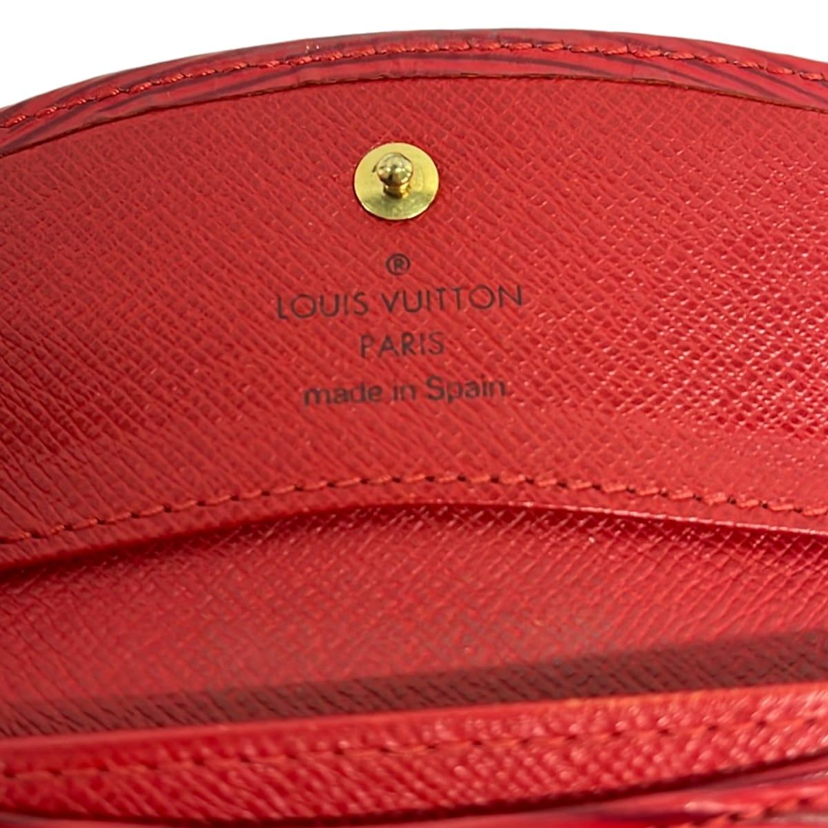 Louis Vuitton Coin Case Epi Porte-Monnaie Sample Castilian Red Leather — view 5