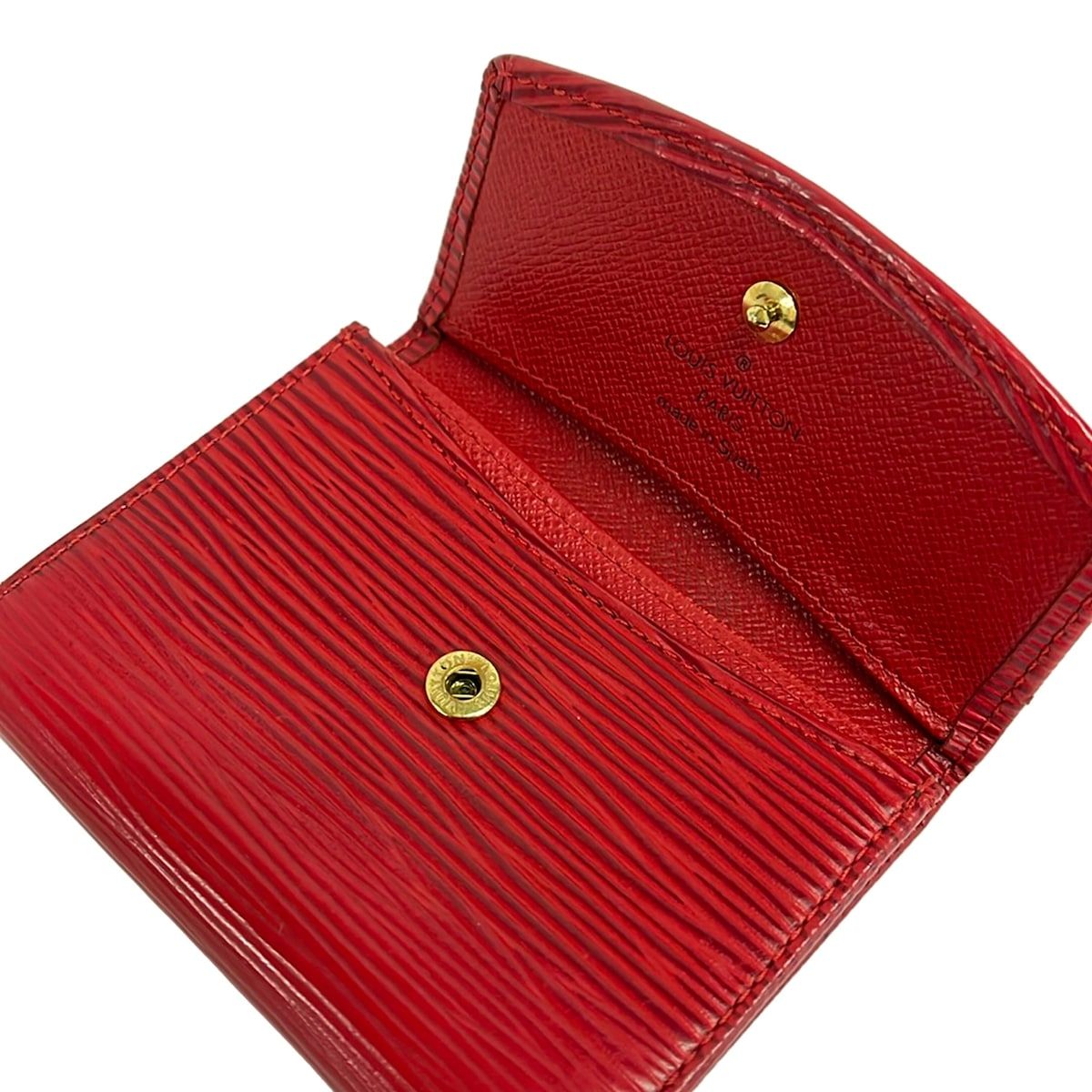 Louis Vuitton Coin Case Epi Porte-Monnaie Sample Castilian Red Leather — view 3