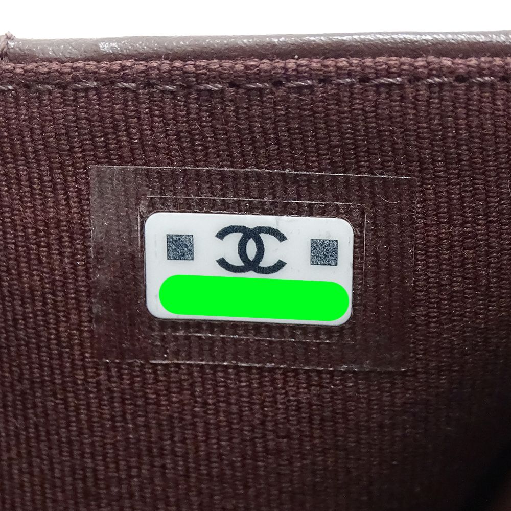 Chanel Wallet Quilted Trifold Caviar Leather Black Gold Mini Small — view 6
