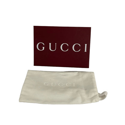 Gucci Coin Case GG Emblem Beige Ivory Leather with Key — view 5