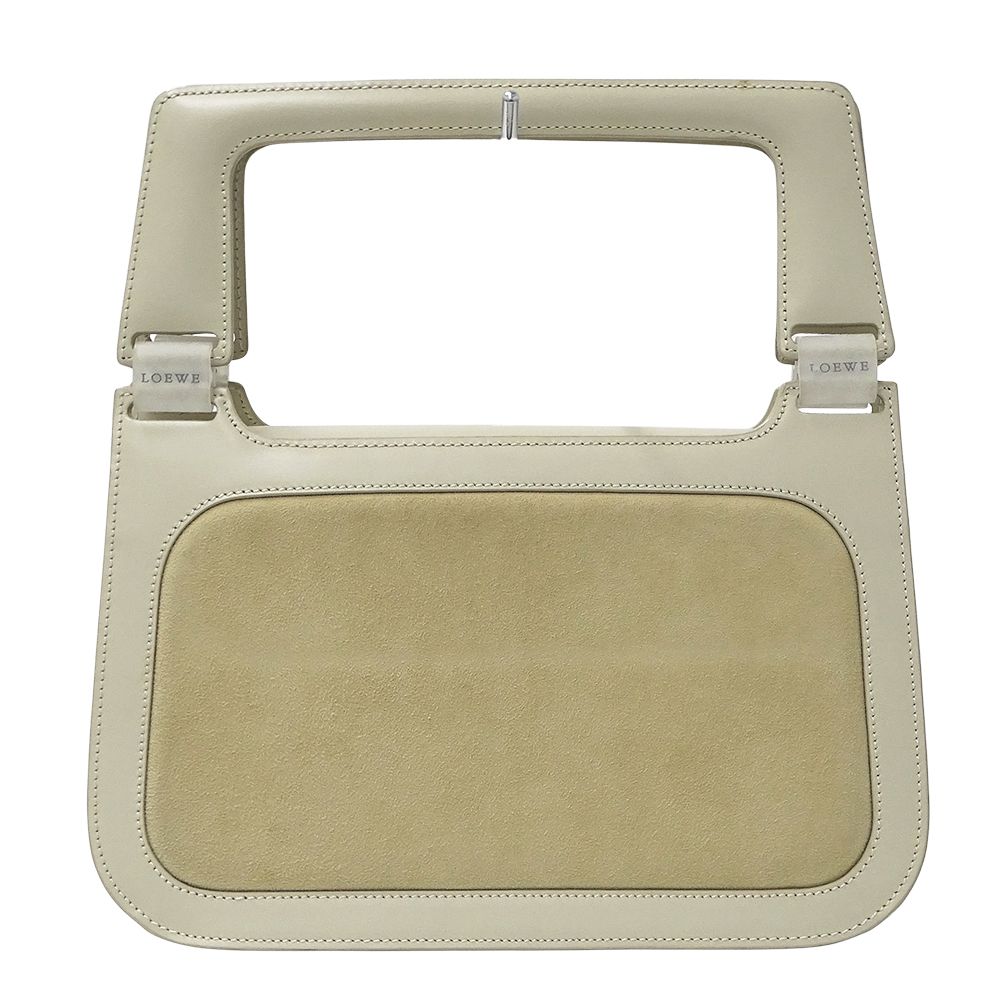 Loewe Bag Handbag Suede Leather Beige — view 2