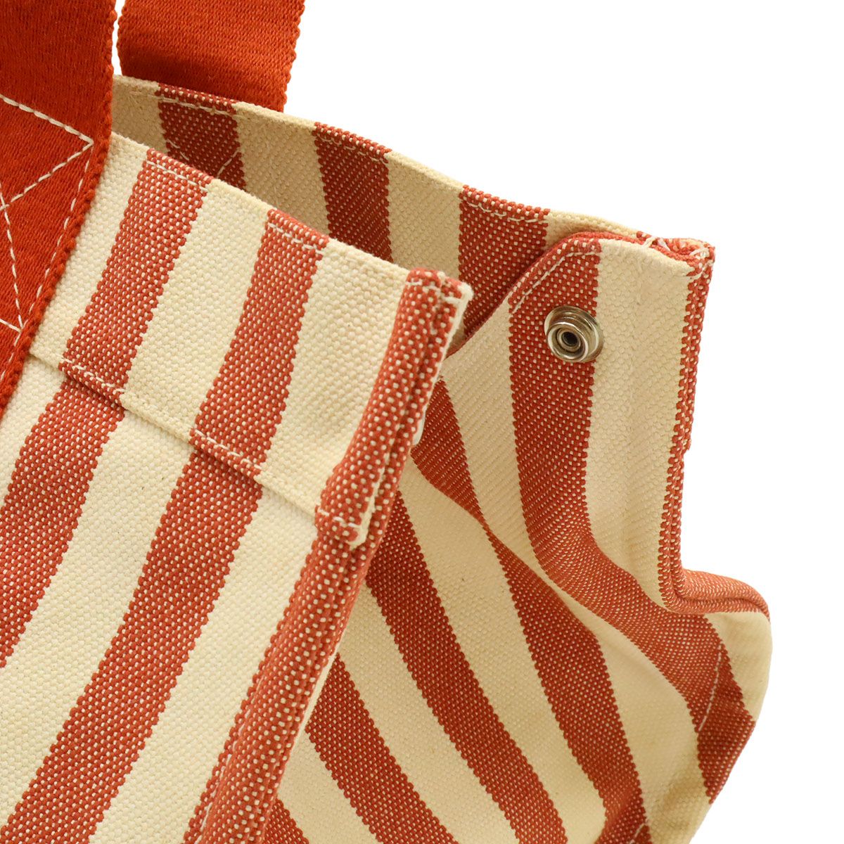 Hermes Cannes MM Tote Striped Canvas Red Ivory — view 6