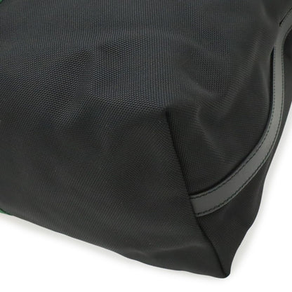 Gucci Web Stripe Sherry Line Tote Large Shoulder Bag Nylon Leather Black — view 3