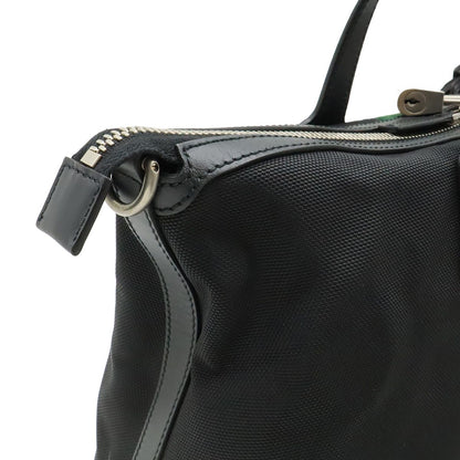 Gucci Web Stripe Sherry Line Tote Large Shoulder Bag Nylon Leather Black — view 7