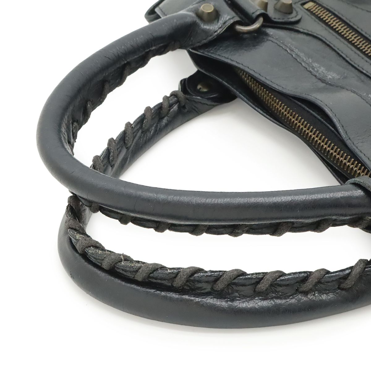 Balenciaga the First 2-Way Shoulder Bag Leather Black with Mirror — view 4