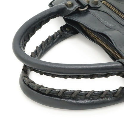 Balenciaga the First 2-Way Shoulder Bag Leather Black with Mirror — view 4