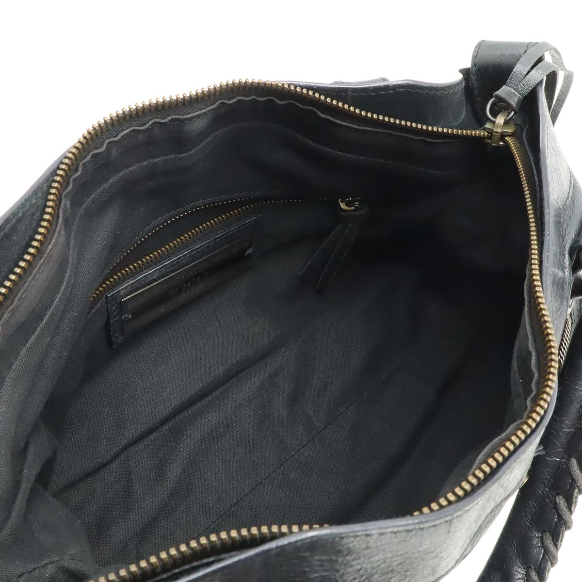 Balenciaga the First 2-Way Shoulder Bag Leather Black with Mirror — view 6