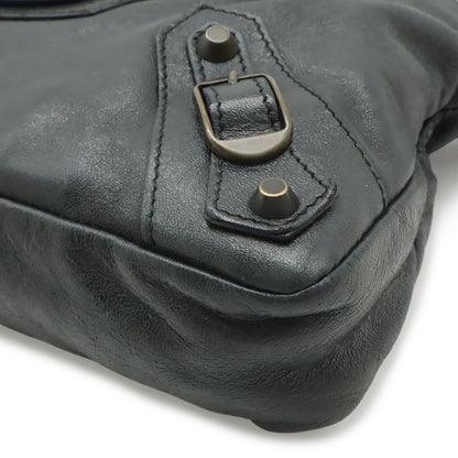 Balenciaga the First 2-Way Shoulder Bag Leather Black with Mirror — view 3