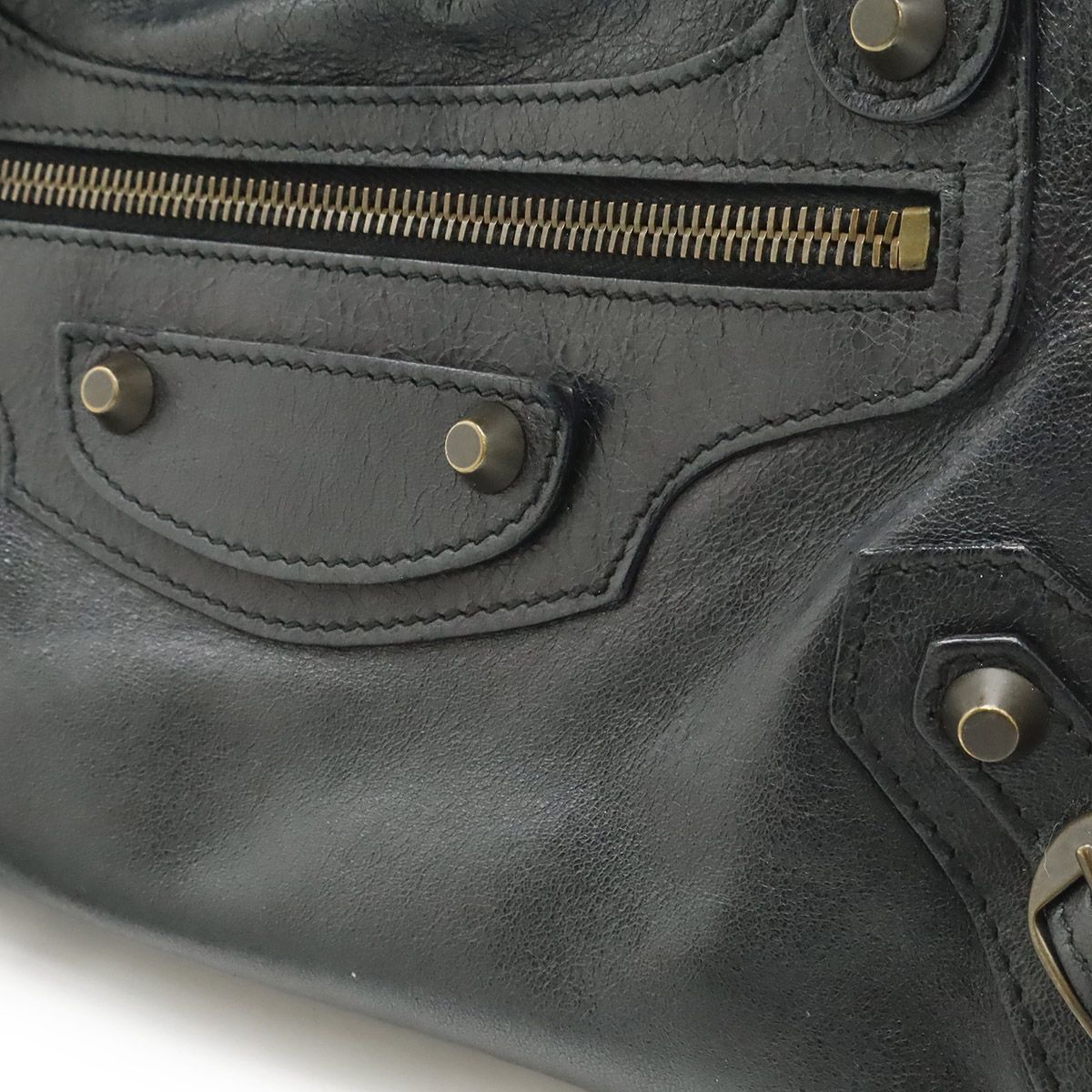 Balenciaga the First 2-Way Shoulder Bag Leather Black with Mirror — view 9