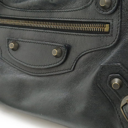 Balenciaga the First 2-Way Shoulder Bag Leather Black with Mirror — view 9