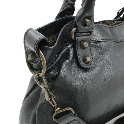 Balenciaga the First 2-Way Shoulder Bag Leather Black with Mirror — view 7