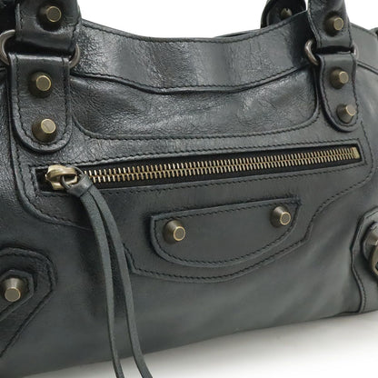 Balenciaga the First 2-Way Shoulder Bag Leather Black with Mirror — view 8