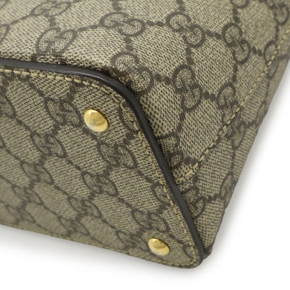 Gucci GG Supreme Mini Bag 2-Way Crossbody Leather Beige Brown Gold — view 3