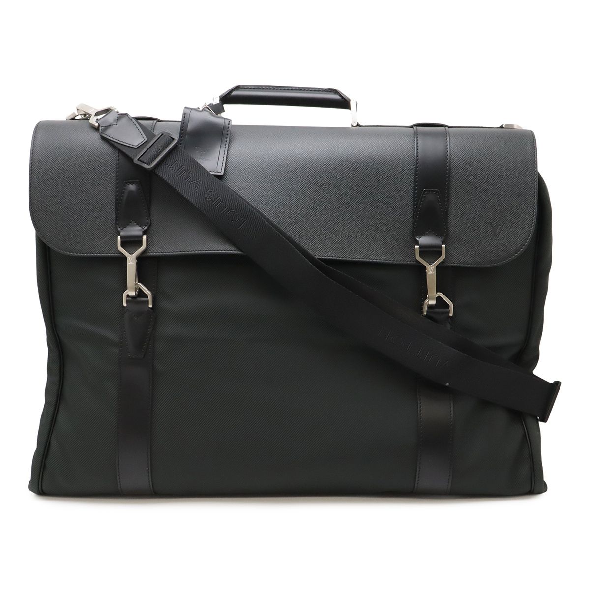 Louis Vuitton Taiga Portable Gibessiere Garment Carry Cover Shoulder Bag Ardoise