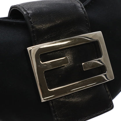 Fendi Mini Croissant Minimamma Pouch Multi Case Cotton Jersey Leather Black — view 4