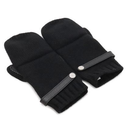Hermes Lionel Clou de Selle Series Gloves Cashmere Deerskin Leather Black Silver — view 2