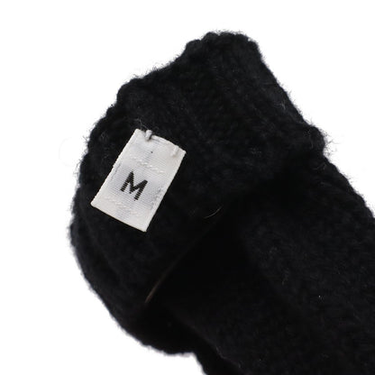Hermes Lionel Clou de Selle Series Gloves Cashmere Deerskin Leather Black Silver — view 3
