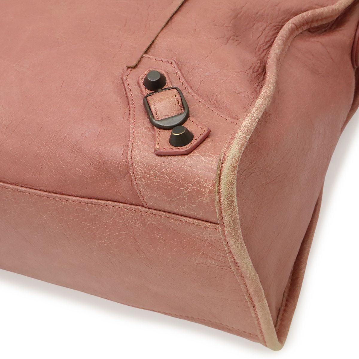 Balenciaga the City Editor's 2-Way Shoulder Bag Leather Pink with Mirror — view 3