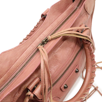 Balenciaga the City Editor's 2-Way Shoulder Bag Leather Pink with Mirror — view 5