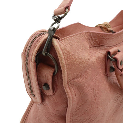 Balenciaga the City Editor's 2-Way Shoulder Bag Leather Pink with Mirror — view 8