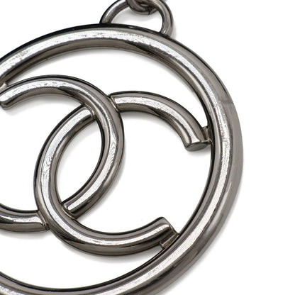 Chanel Cococabas CC Logo Shoulder Bag Chain Leather Black Silver — view 4