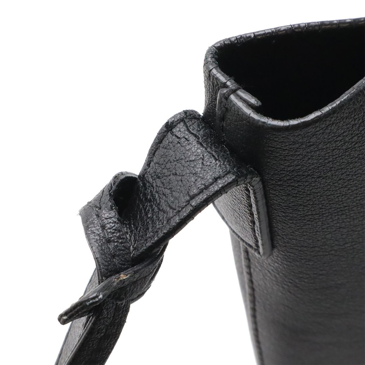 Saint Laurent Paris YSL Shoulder Bag Crossbody Leather Black Silver — view 6
