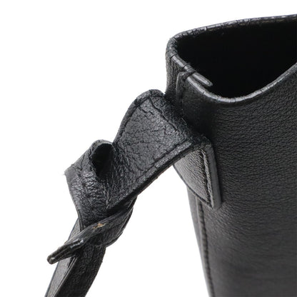 Saint Laurent Paris YSL Shoulder Bag Crossbody Leather Black Silver — view 6
