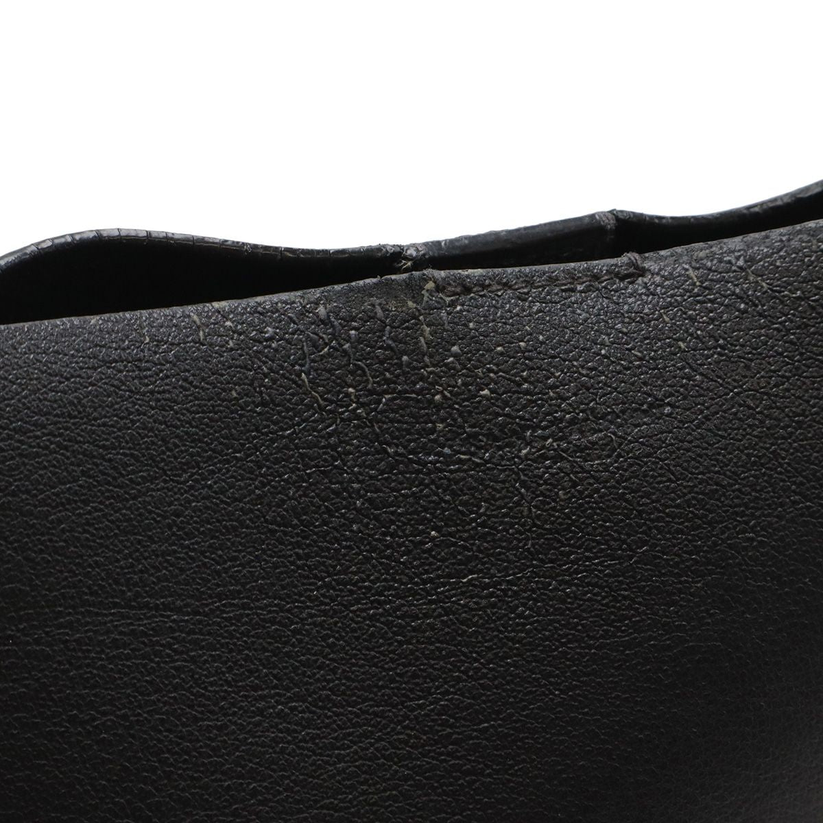 Saint Laurent Paris YSL Shoulder Bag Crossbody Leather Black Silver — view 4