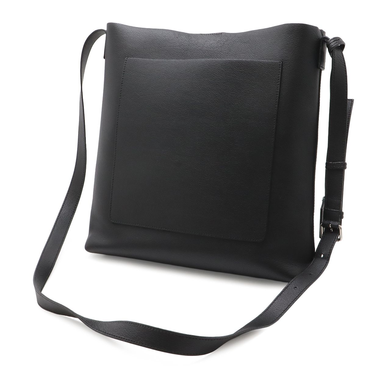 Saint Laurent Paris YSL Shoulder Bag Crossbody Leather Black Silver — view 2