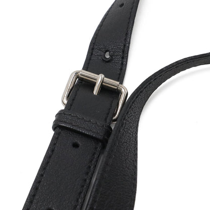 Saint Laurent Paris YSL Shoulder Bag Crossbody Leather Black Silver — view 5