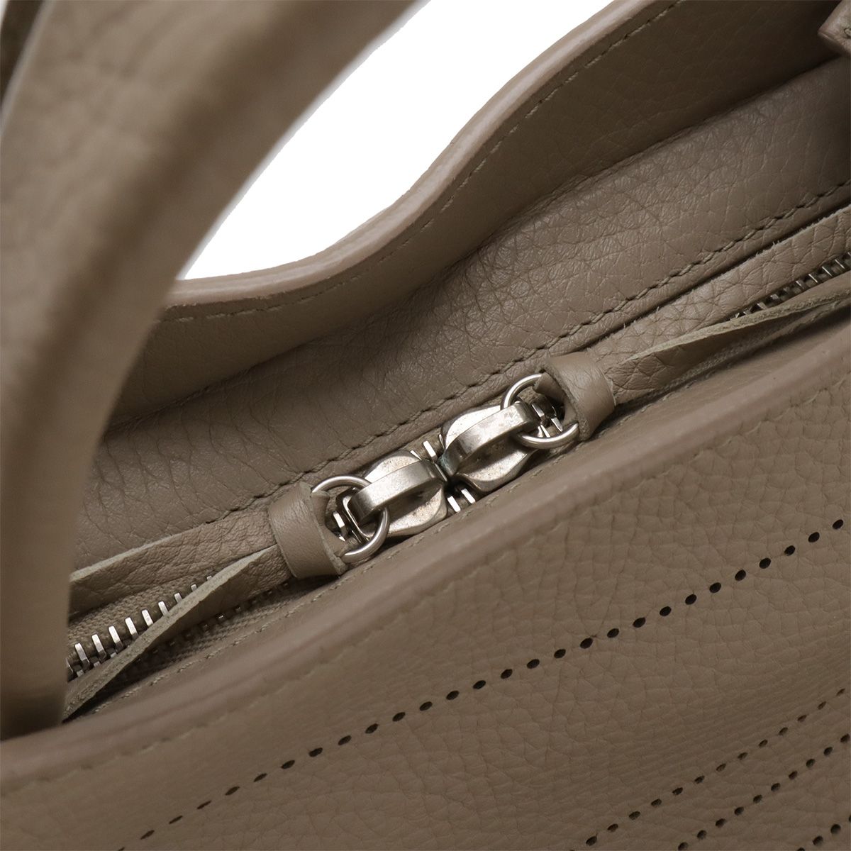 Balenciaga Black Out City 2-Way Shoulder Bag Perforated Leather Gray Ju Mila — view 4
