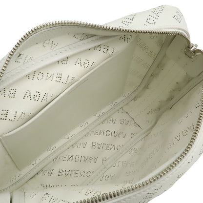 Balenciaga Perforated Logo Camera Bag Pochette Crossbody Leather White — view 7