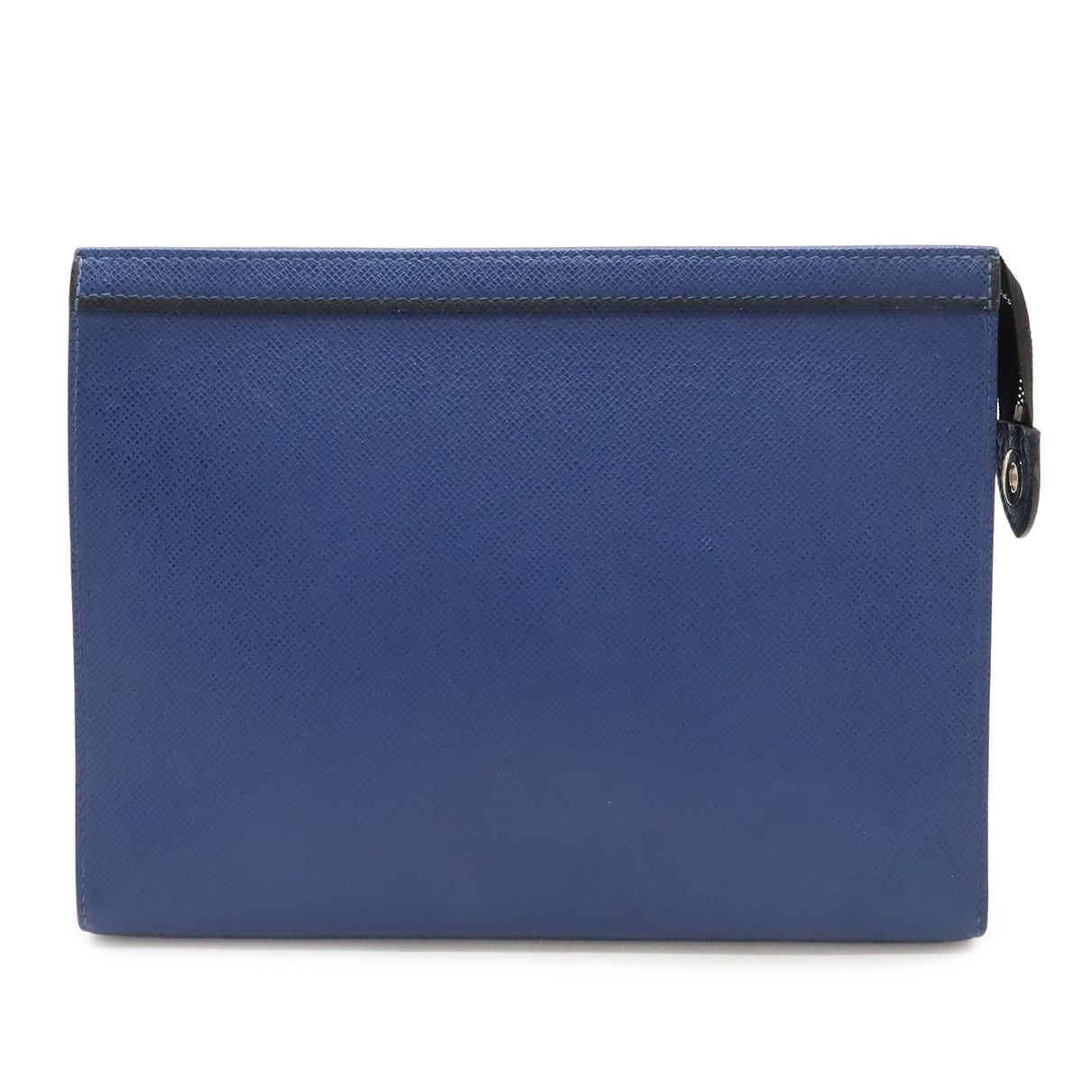 Louis Vuitton Taiga Pochette Voyage MM Clutch Leather Cobalt Blue