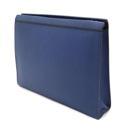 Louis Vuitton Taiga Pochette Voyage MM Clutch Leather Cobalt Blue — view 2
