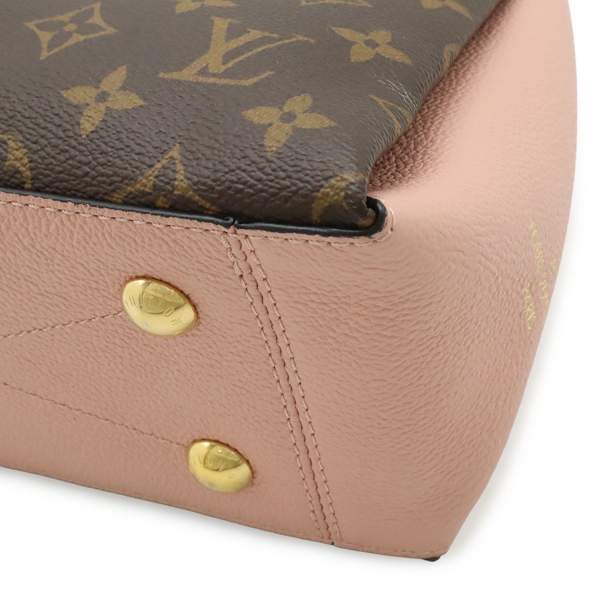 Louis Vuitton Monogram Calf BB Shoulder Bag Rose Valley Pink Zipper Slider — view 3