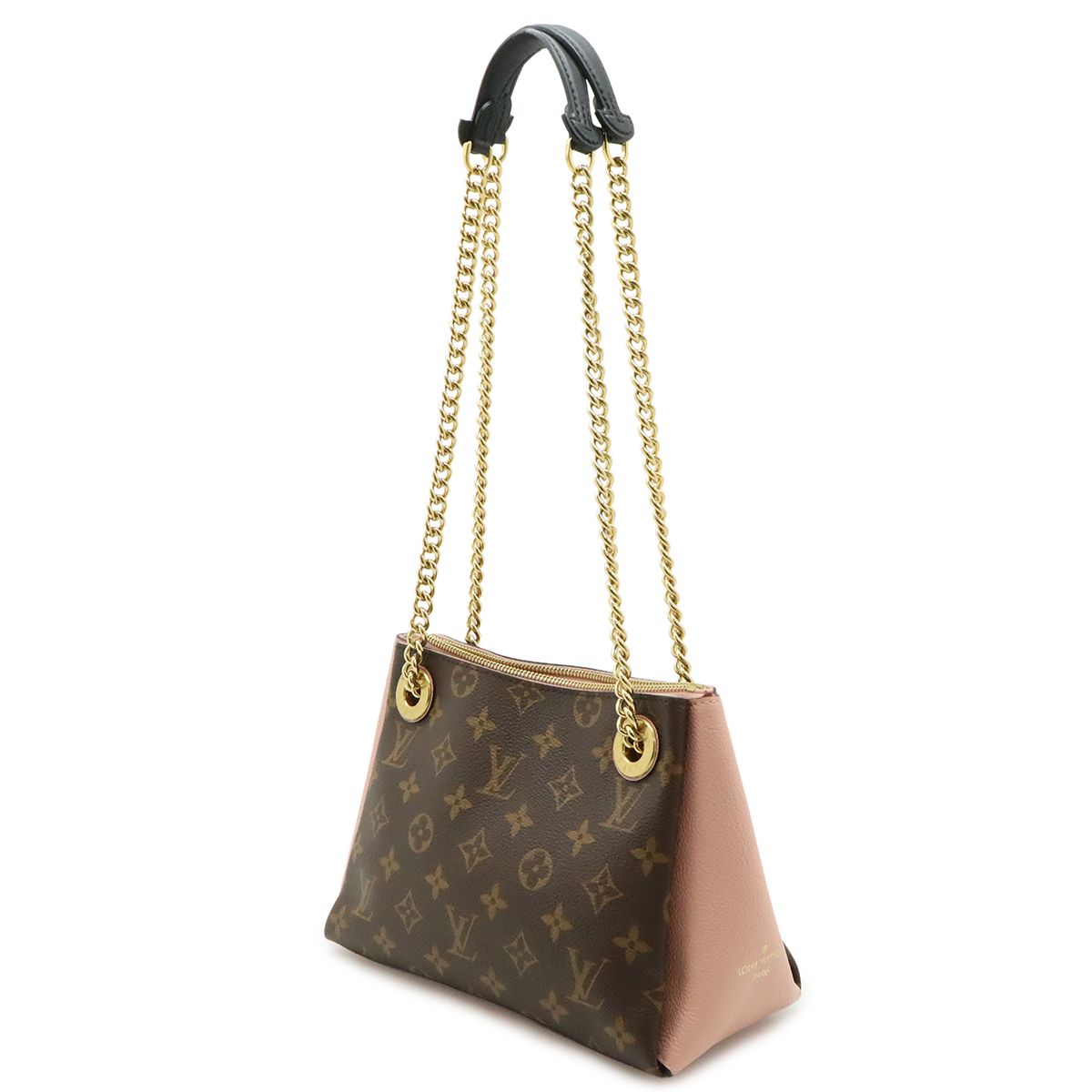 Louis Vuitton Monogram Calf BB Shoulder Bag Rose Valley Pink Zipper Slider — view 2