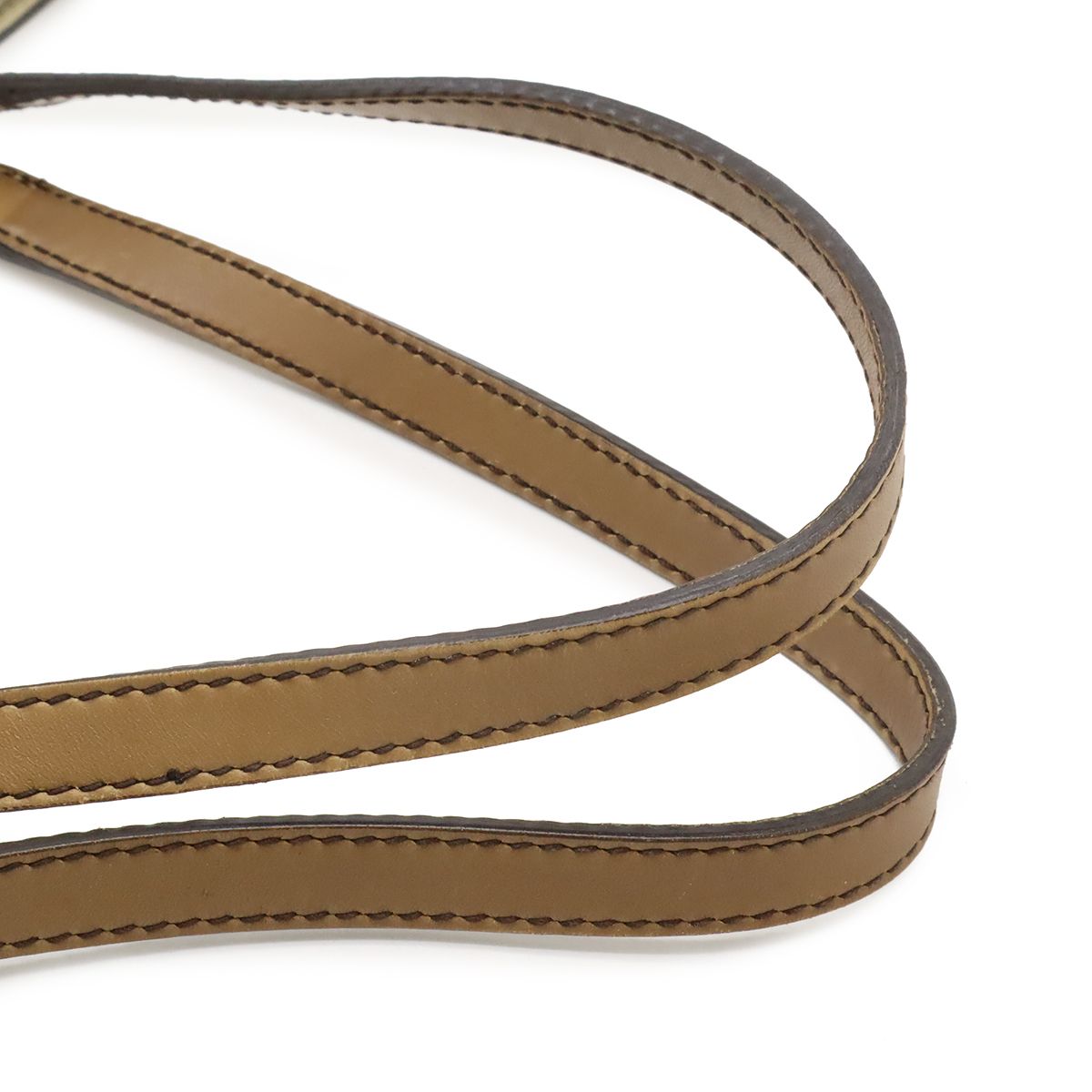 Gucci GG Canvas Tote Large Shoulder Bag Leather Light Brown Pouch — view 5