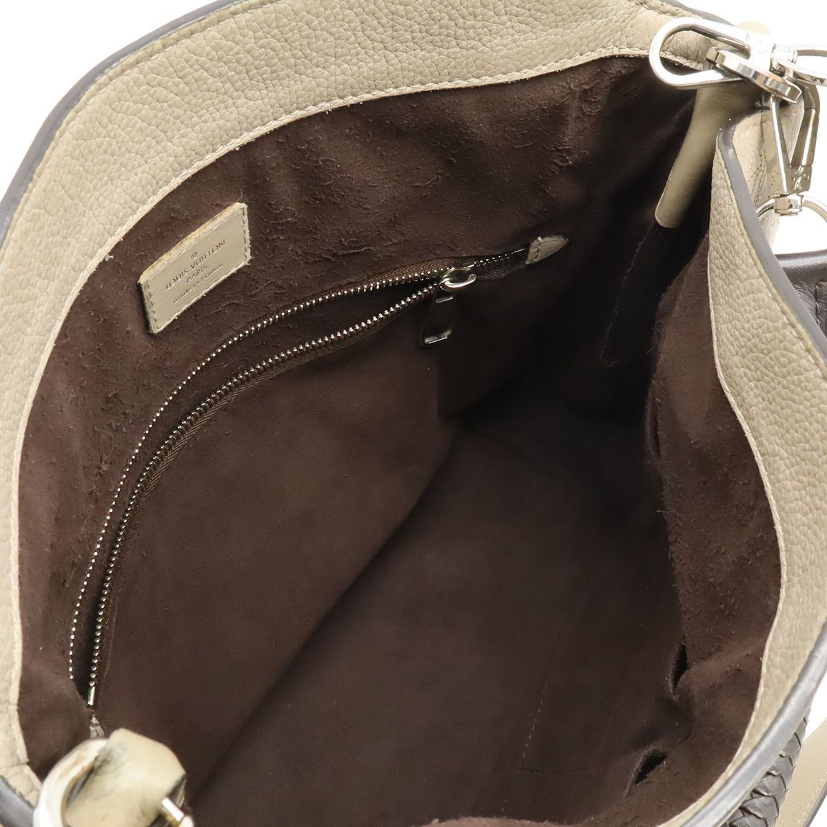 Louis Vuitton Mahina Babylon PM Shoulder Bag 2-Way Leather Gale Sand Beige — view 5