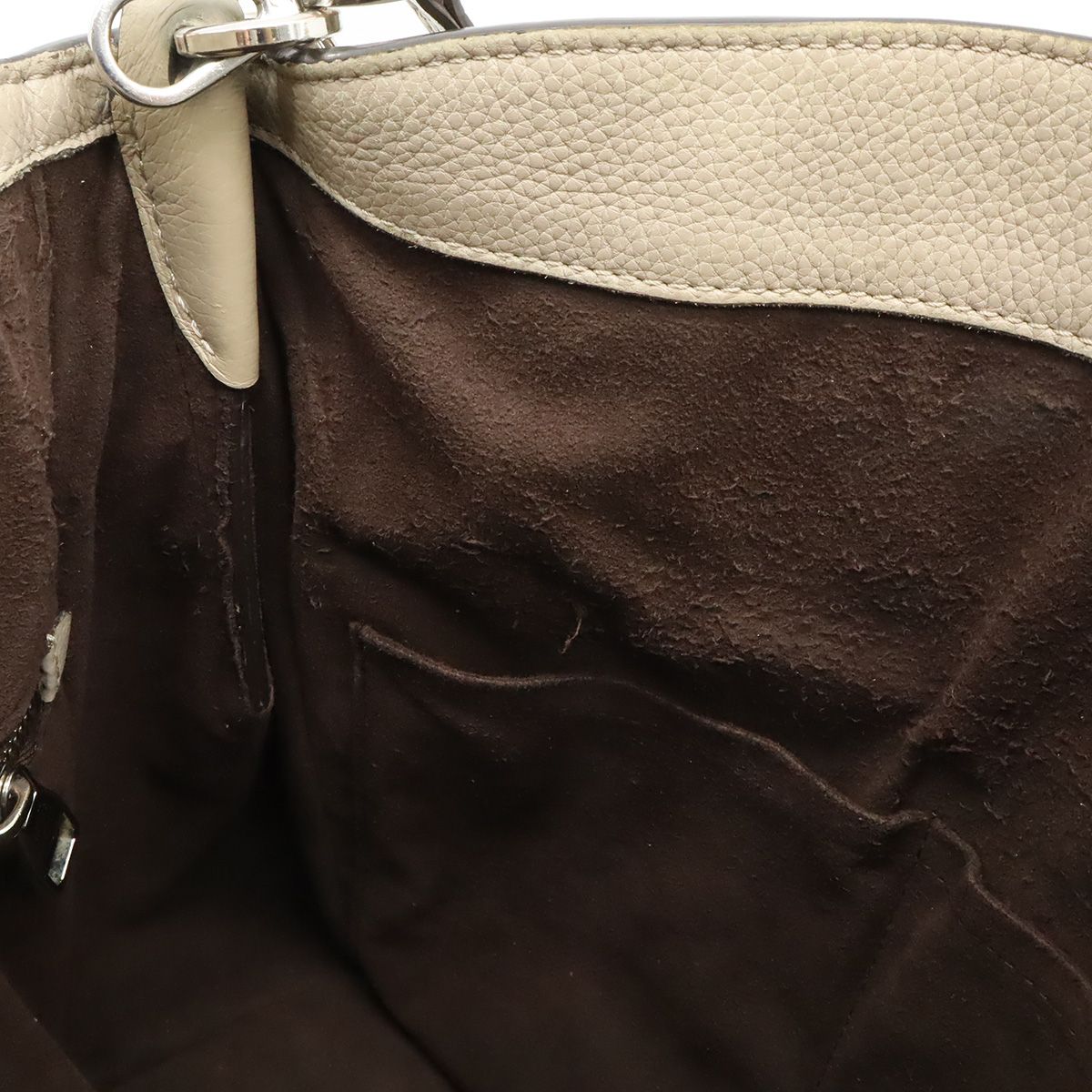 Louis Vuitton Mahina Babylon PM Shoulder Bag 2-Way Leather Gale Sand Beige — view 6